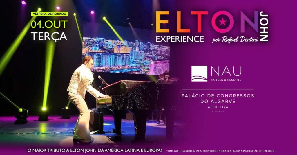 Espetáculo de tributo a Elton John vai animar o Palácio de Congressos do Algarve