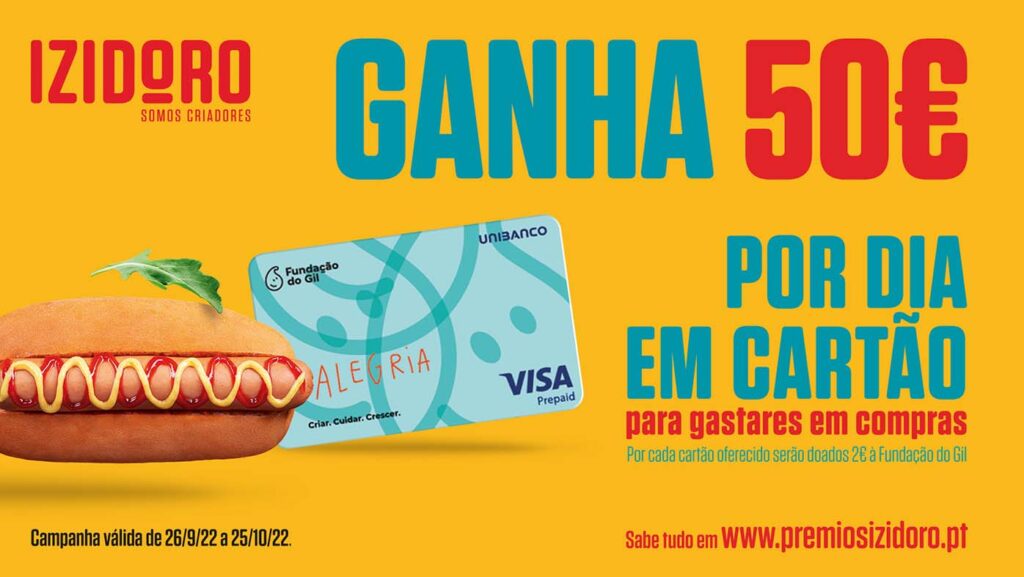 Izidoro oferece 1.500 euros em compras aos consumidores