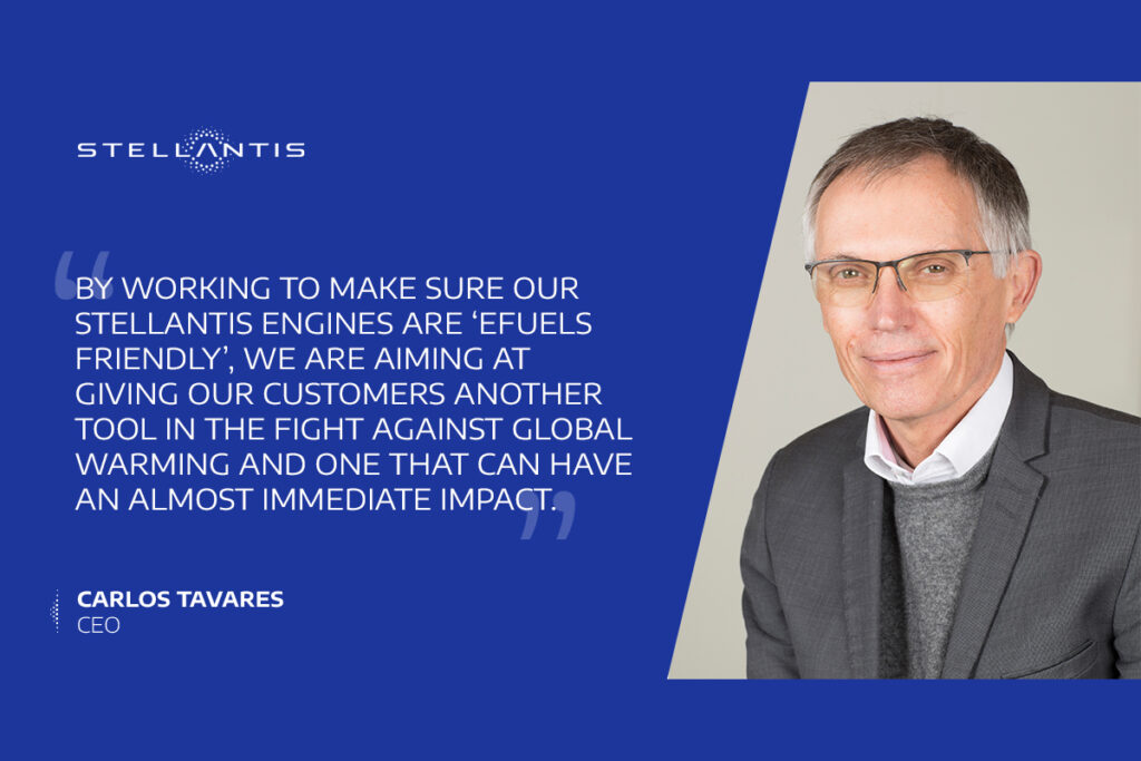 Stellantis finaliza testes com combustíveis sintéticos (eFuels) em 28 famílias de motores para apoiar a descarbonização dos veículos em circulação com motores de combustão interna