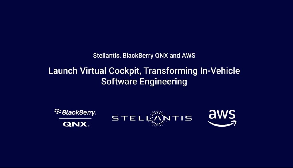Stellantis, BlackBerry QNX e AWS lançam Cockpit Virtual, que transforma a engenharia de software nos veículos