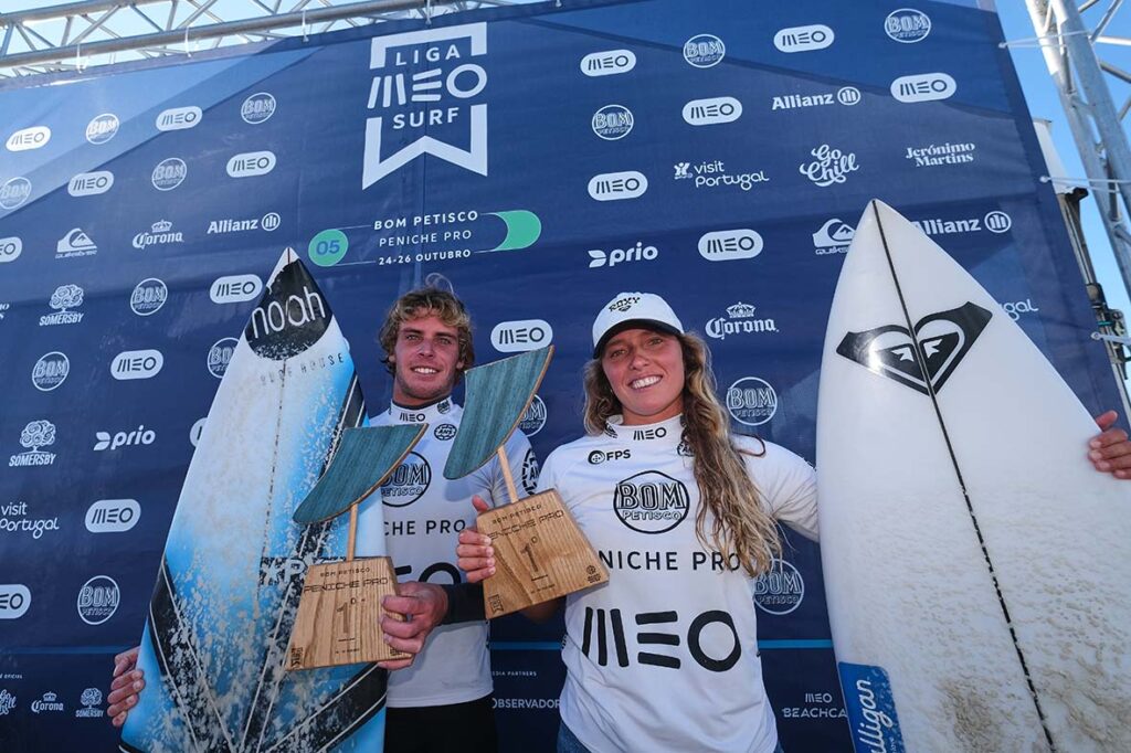 Liga MEO Surf – Francisca Veselko e Afonso Antunes conquistam Bom Petisco Peniche Pro